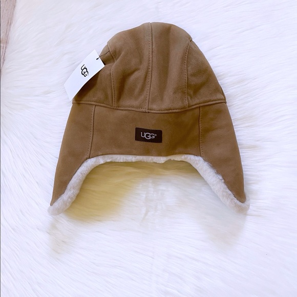UGG Women’s Shearling Trapper Hat In Chestnut - Picture 4 of 6